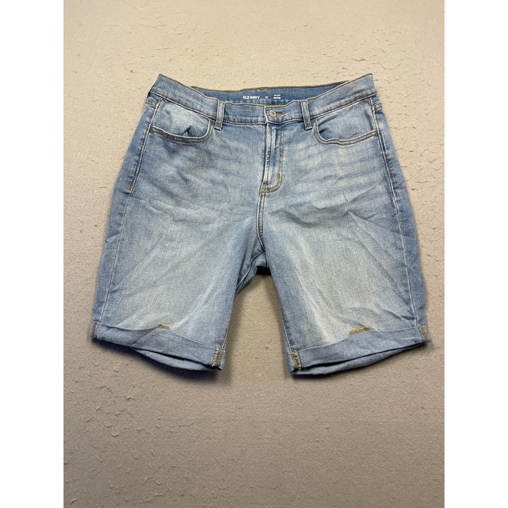 Old Navy Mid-Rise Wow Denim Shorts Light Blue Size 10 W33 Womens